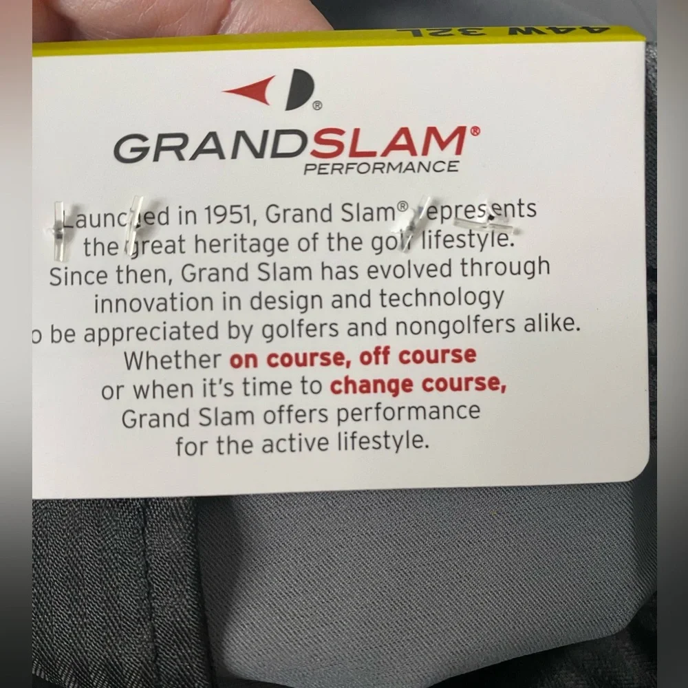 Grand Slam Gray‎ Golf/ Dress Pants Size 44 x 32 NWT